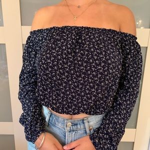 Off the shoulder flora top